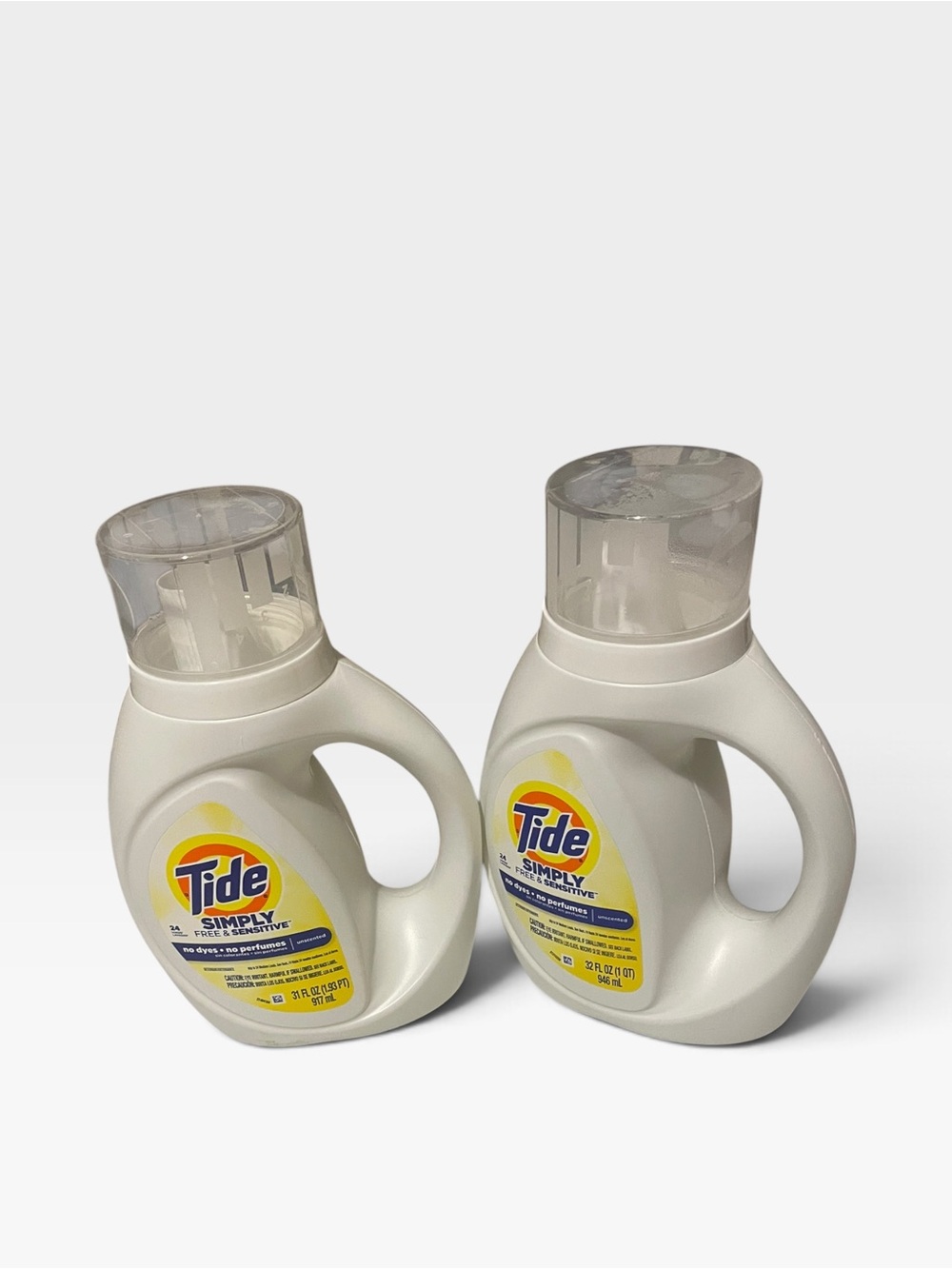Tide Simply Sensitive Liquid Laundry Detergent - White bundle of 2